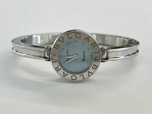 BVLGARI B.zero1 Blue Shell Dial Steel 22mm Quartz Bangle Watch BZ 22 S - Picture 1 of 4