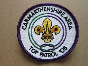 Carmarthenshire Area Top Patrol '05 Cloth Patch Badge Boy Scouts Scouting L6K - Picture 1 of 2