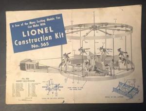 Lionel Construction Kit #565 Manual 1948 Vtg 500 501 502 503 504 505 506 507 Vtg - Picture 1 of 3