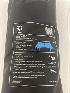 The Neso 1 Stakeless Sun Tent with Sand Anchors, Portable Sun Shelter (blue) - Picture 1 of 3