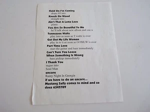 Sam Moore Original Set List Bühne gebraucht Konzert Rock & Soul Musik - Bild 1 von 1