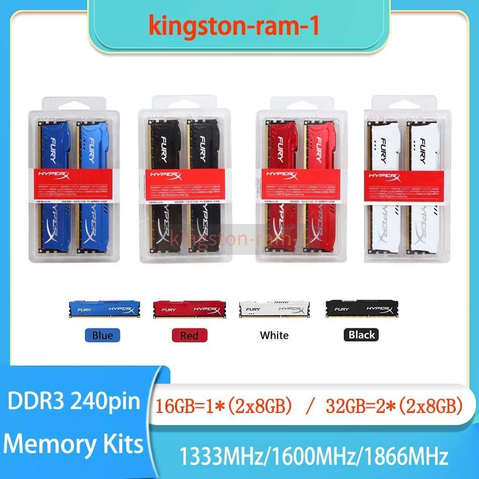 16GB/32GB DDR3 1333 1600 1866 MHz Desktop Memory Kit (2x8GB) 240-pin - Image 1 of 4