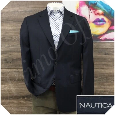 NAUTICA Hombres Blazer Abrigo Deportivo Informal Traje Chaqueta Talla 42R Lana Clásico Foto 1 de 4