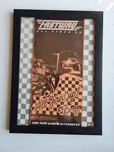 Fastway All Fired Up 1980s FRAMED Album ADVERT MUSIC POSTER A4 8X12" - Foto 1 di 2