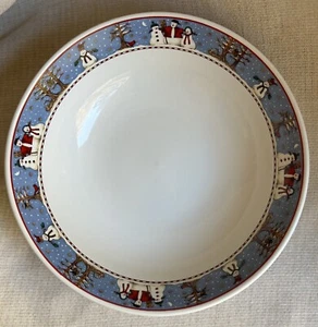 Sakura Debbie Mumm Snowman 8” Soup Bowl Or Serving Dish - Picture 1 of 4