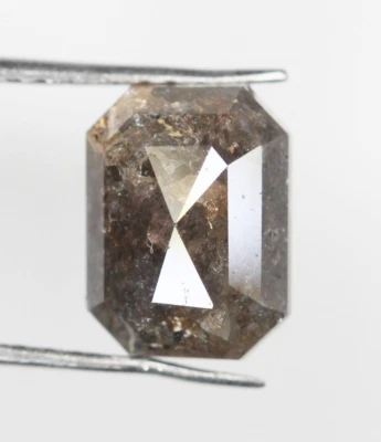 2.54 Ct Natural Loose Diamond, Emerald Cut Diamonds, Grey Color Diamond For Ring - Image 1 of 4