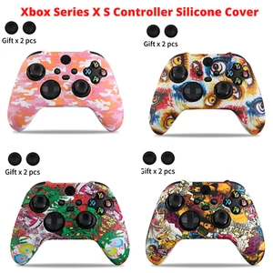 Xbox Series X S controller Silicone Rubber Cover case Shell 2 Thumb Grip Caps - Picture 1 of 18