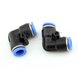2 pz Raccordi Rapidi Aria Pneumatica 2 Vie Tipo L PV10 Connettore Tubo 10mm - Foto 1 di 3