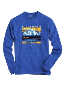 Light Source Men's Long Sleeve T-Shirt - All Of Creation Heather Blue    2XL - Picture 1 of 3