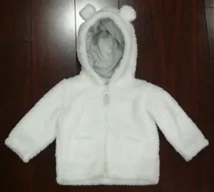 Carter's weiß Eisbär Hasenohr Kapuze Mantel Fleecejacke Baby Mädchen 6 Monate - Bild 1 von 5