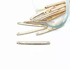 Conectores de barra planos de oro rosa de 4, 20 o 50 piezas a granel - vendedor de EE. UU. - RG1270 - Imagen 1 de 5