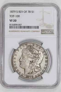 1879-S REVERSE 1878 TOP 100 MORGAN DOLLAR NGC VF20 - Picture 1 of 2