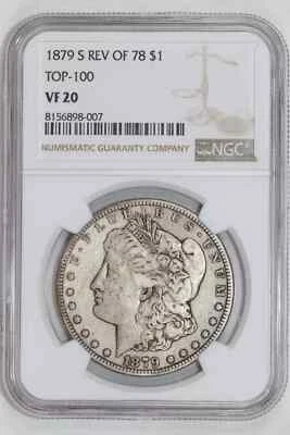 1879-S REVERSE 1878 TOP 100 MORGAN DOLLAR NGC VF20 - Image 1 of 2