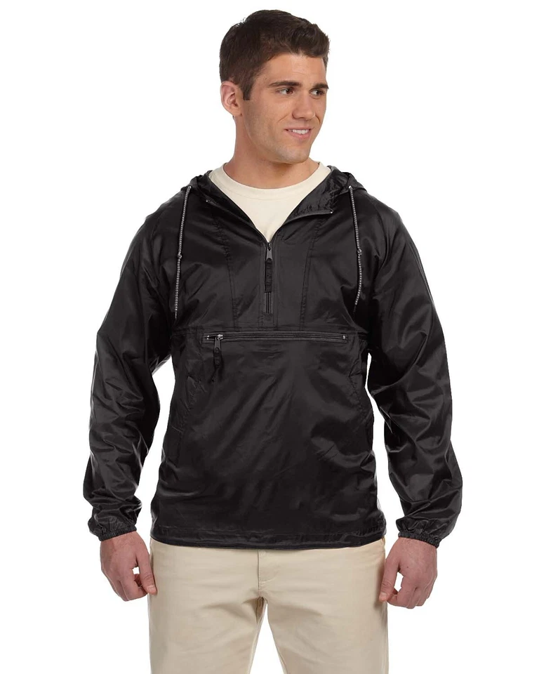 Chaqueta de nailon Harriton para adultos M750 100 % nailon con cordón capucha S-4XL Foto 1 de 1