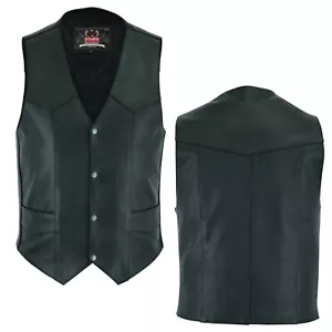 Herren SOA Kragenlos Anarchy Motorrad Biker Klassisch Club Weste Abgeschnitten Weste - Bild 1 von 7