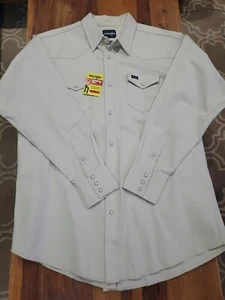 Wrangler Western Snap Button Shirt Men's 2XL Tall Heavy Denim MS713ST - Picture 1 of 10