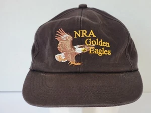 Vintage NRA Golden Eagles Black Snapback Hat Made In USA - Picture 1 of 10