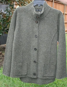 Eileen Fisher Filted Merino Lambswool Shaped Jacket, Cyprus (Green), PM, Neu mit Etikett - Bild 1 von 2