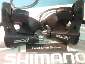 Shimano Deore XT 3x8-Spd ST-M738 Shifters/Brake Levers MTB NEW/NOS- RF+ STI - Picture 1 of 18