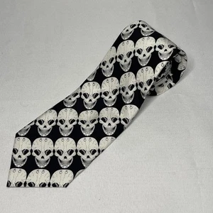 Thomas Wylde Signature Black White Skull Row Tie Gothic - Bild 1 von 3