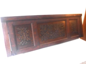 Antico ~ Kimball #155968 ~ pannello frontale intagliato pianoforte ~ vittoriano ~ quarto segato ~ rovere ~ musica - Foto 1 di 24
