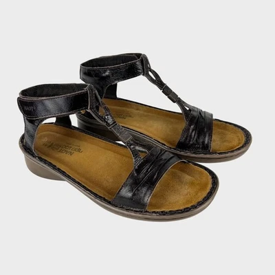 Naot Womens Cymbal Gladiator Sandal Brown Leather Strappy Comfort size 10 - Imagem 1 de 4