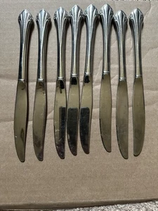 Oneida 1881 Rogers BITTERSWEET / REPOSE Stainless 8 Dinner KNIVES 8 7/8" - Picture 1 of 3