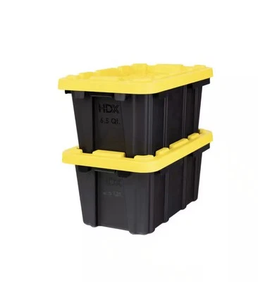 Contenedor de almacenamiento de 2-6,5 qt TikTok viral resistente tapa amarilla Hope Depot Foto 1 de 4