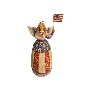 Vintage 2003 Jim Shore Enesco Heartwood Creek Angel I Pledge Allegiance #117044 - Picture 1 of 8