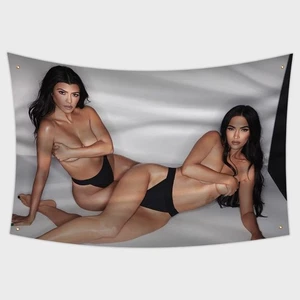 Bandiera Megan Fox & Kourtney Kardashian 3x5 piedi - Foto 1 di 2