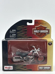 Maisto Harley Davidson 1:18 Die-Cast Motorcycle Red Flame Box - Picture 1 of 8
