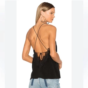 Cami NYC The Becca canotta nera con dettagli in pizzo taglia XS - Foto 1 di 12