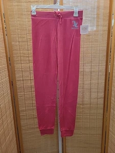 Juicy Couture Mädchen Hose Größe 14 schockierend rosa Frottee Kordelzug Track - Bild 1 von 12