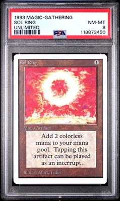 SOL RING Unlimited PSA 8 Vintage MTG [Nostalgium] - Image 1 of 2