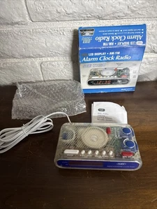 Tozai Clock Radio 2233T AM/FM Clear See Through 1991 Alarm Clock - Picture 1 of 3