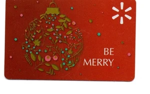 Walmart Be Merry Ornament Red Gift Card No $ Value Collectible FD109149 - Picture 1 of 1