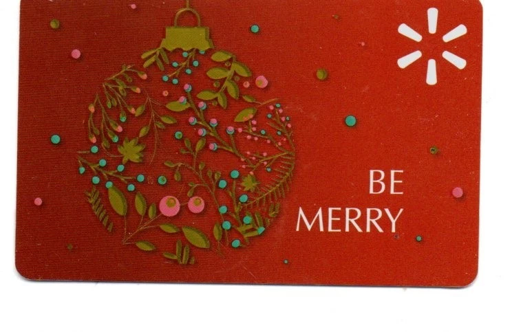 Walmart Be Merry Ornament Red Gift Card No $ Value Collectible FD109149 - Image 1 of 1