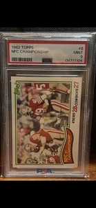 1982 Topps #8 NFC Championship 49ers Cowboys PSA 9 Mint  - Bild 1 von 2