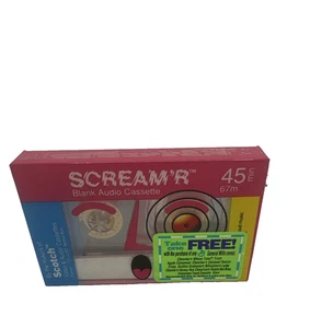 Cinta de casete de audio en blanco Scotch SCREAM "R" 45 min (1) nueva grabación sellada - Imagen 1 de 2