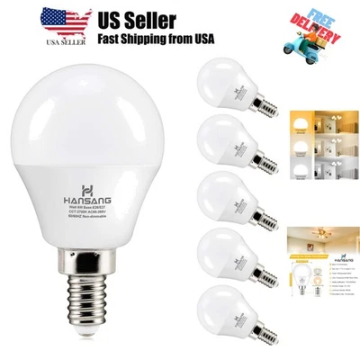 6 watt 60w Equivalent LED Bulbs, E12 Small Base Candelabra Round Light Bulb, ... - Image 1 of 4