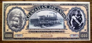 Hawaiian Islands Limited Edition One Thousand Dollars Art Note - Bild 1 von 2