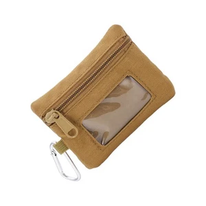 (Tan) Kleine Männer Münzentasche Reißverschluss Nylon Brieftasche Transport BA - Bild 1 von 22