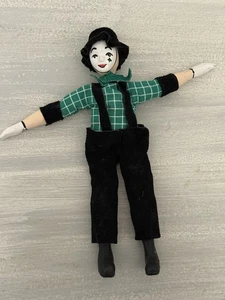 Personitas Doll Little People 7in Hand Made In Columbia Clown Overalls - Picture 1 of 5