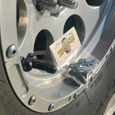 Prank Valve Stem Caps - TireCockz Black Funny Weenie Shaped  - Image 1 of 2