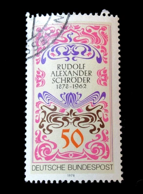 Germany Stamps Sc 1265 Book Cover by Alexander Schroder  1978 Used NG - Image 1 of 2