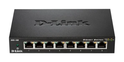 D-Link DGS-108Unmanaged 8-Port 10/100/1000Mbps Switch - 8 x 10/100/1000Base-T - Image 1 of 4