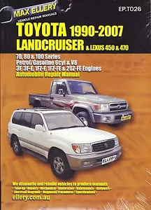 Max Ellery Repair Manual Toyota Landcruiser 70 80 100 1990-2007 WORKSHOP LEXUS - Picture 1 of 1
