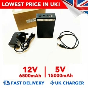 Batteria ricaricabile 12v 6500mAh 9v 5v batteria agli ioni di litio portatile DC Power Pack - UK - Foto 1 di 1