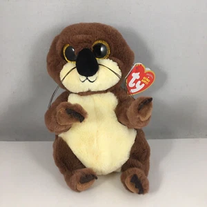 Neu! 2022 TY Beanie Baby (Beanie Bellies) - MITCH the River Otter (6 Inch) neu mit Etikett - Bild 1 von 6