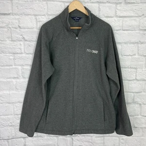 Lands' End Fleece Jacket Large Gray Full-Zip Pockets Men's Casual - Picture 1 of 11